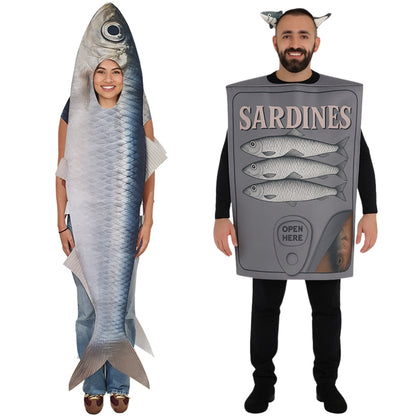 Sardine and Tin of Sardines Couples Costumes
