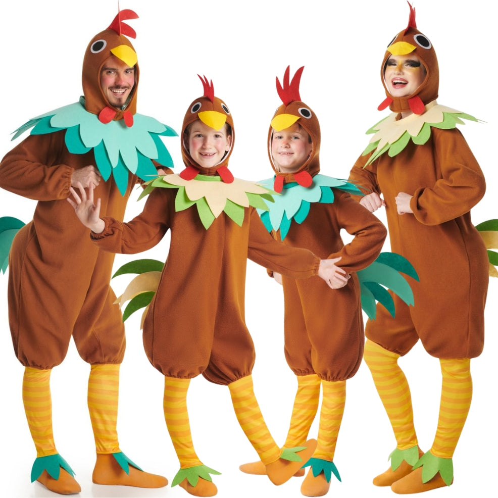 Brown Rooster and Hen Group Costumes