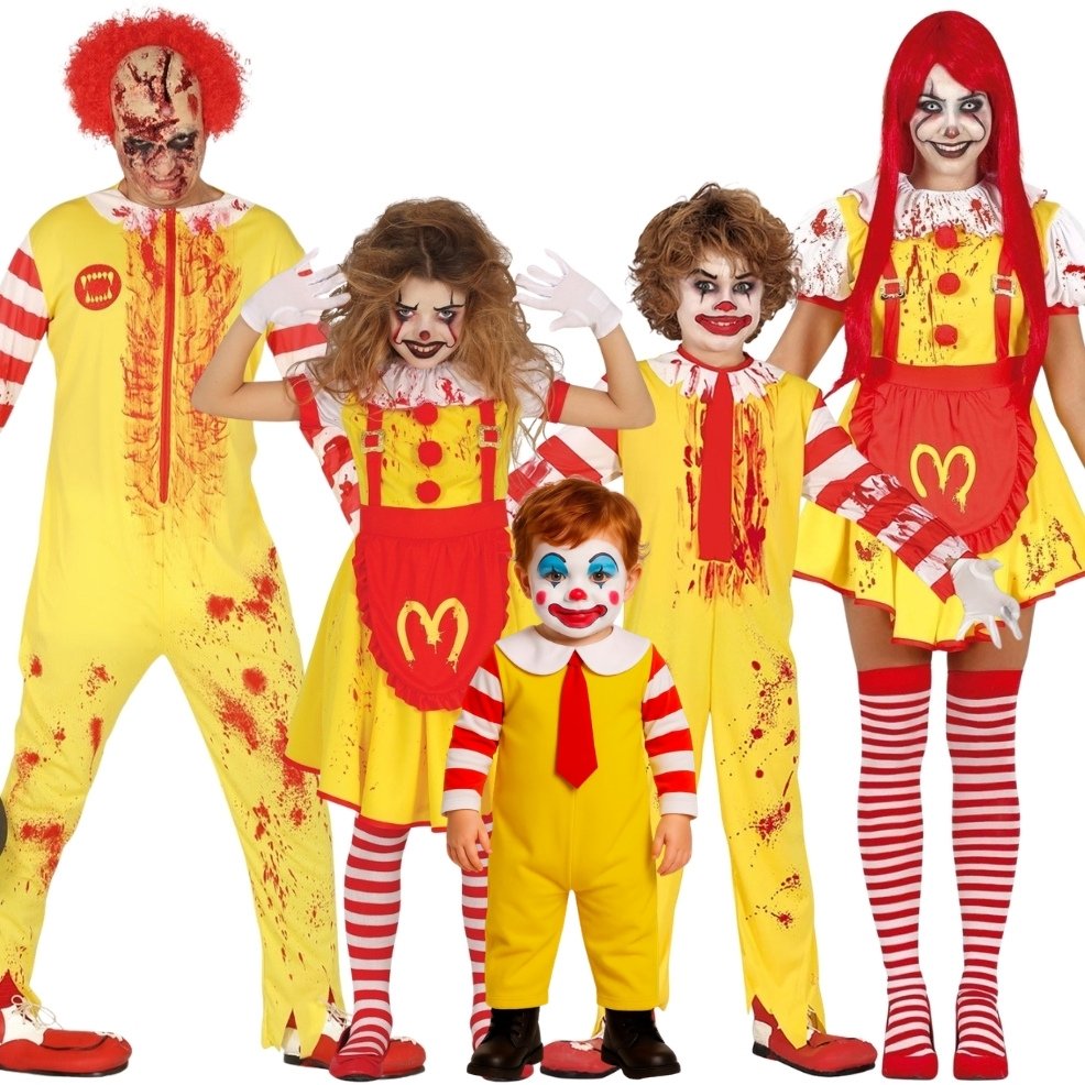 Bloody Burger Clown Group Costumes