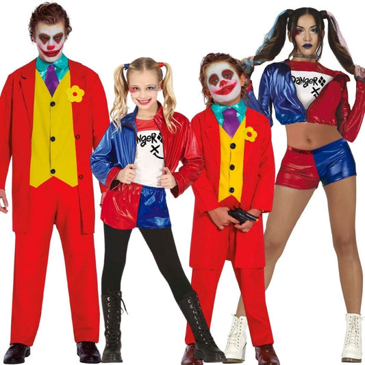 Evil Harley Quinn and Joker Group Costumes