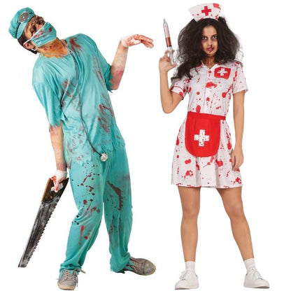 Zombie Doctor and Nurse Couples Costumes