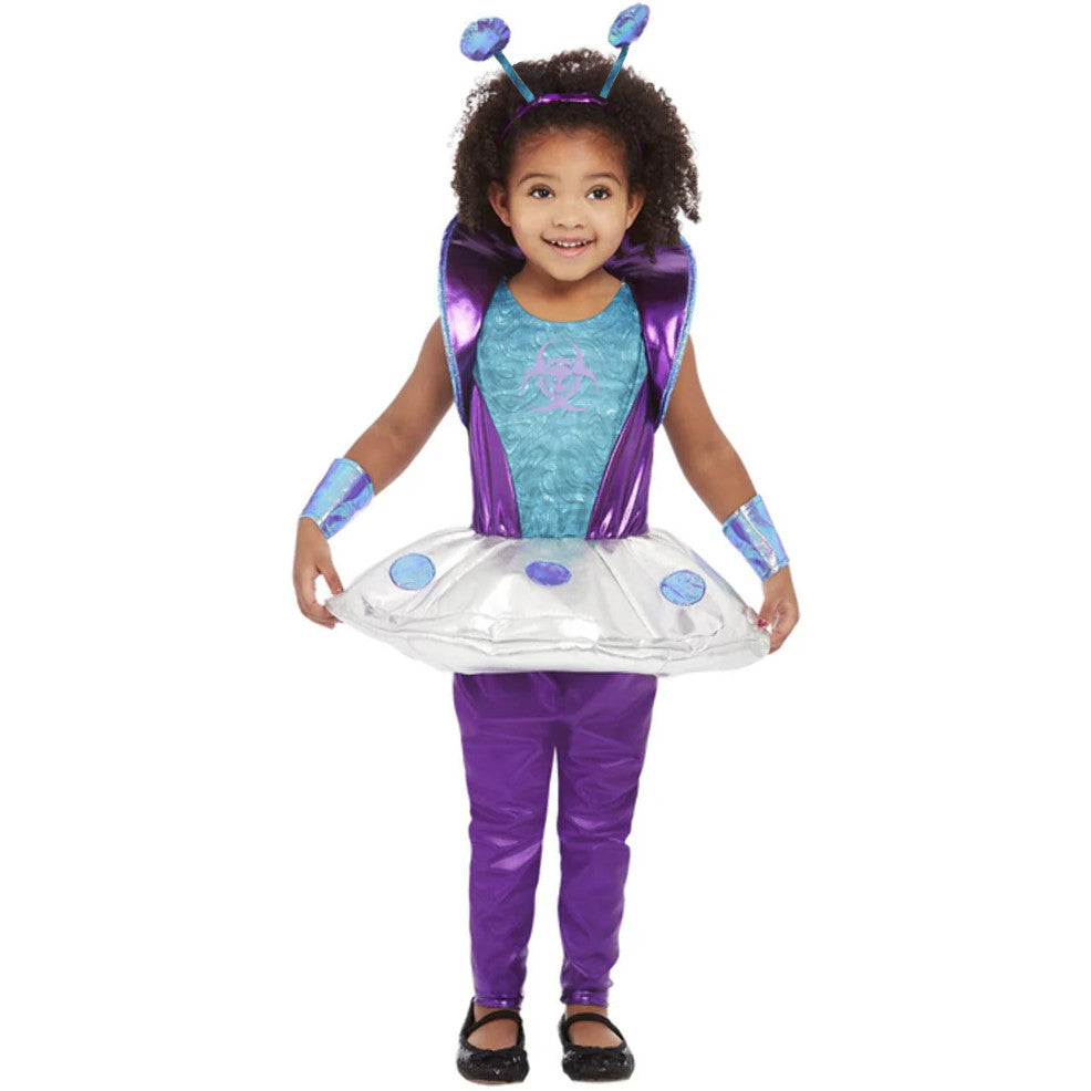 Girls Blue Alien Peque Costume