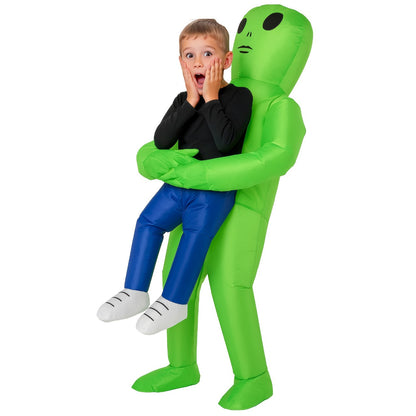 Inflatable Alien Carrying Me Kids Costume