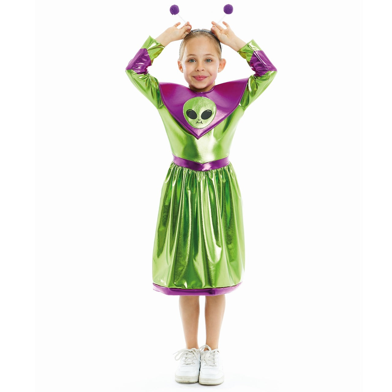 Girls Green Alien Costume