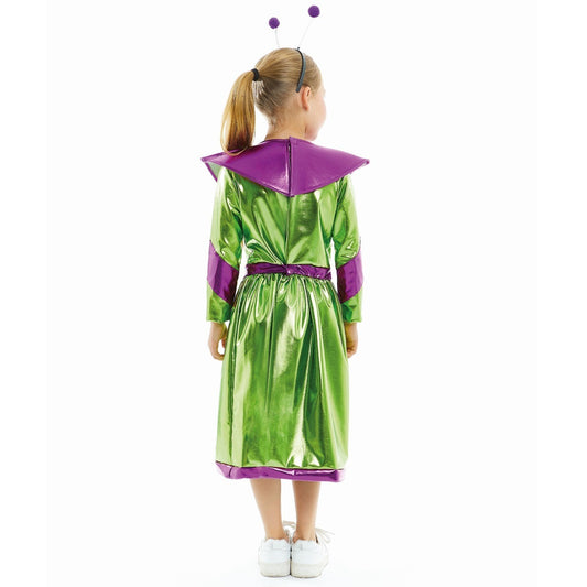 Girls Green Alien Costume