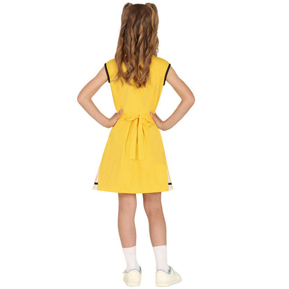 Girls Yellow Cheerleader Costume