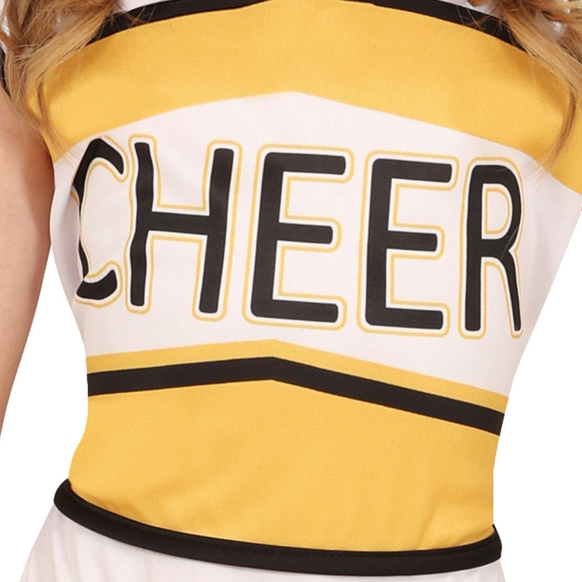 Girls Yellow Cheerleader Costume