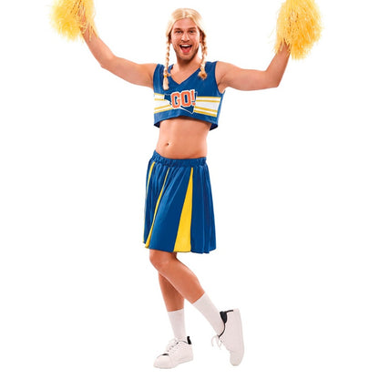 Mens Blue Cheerleader Costume