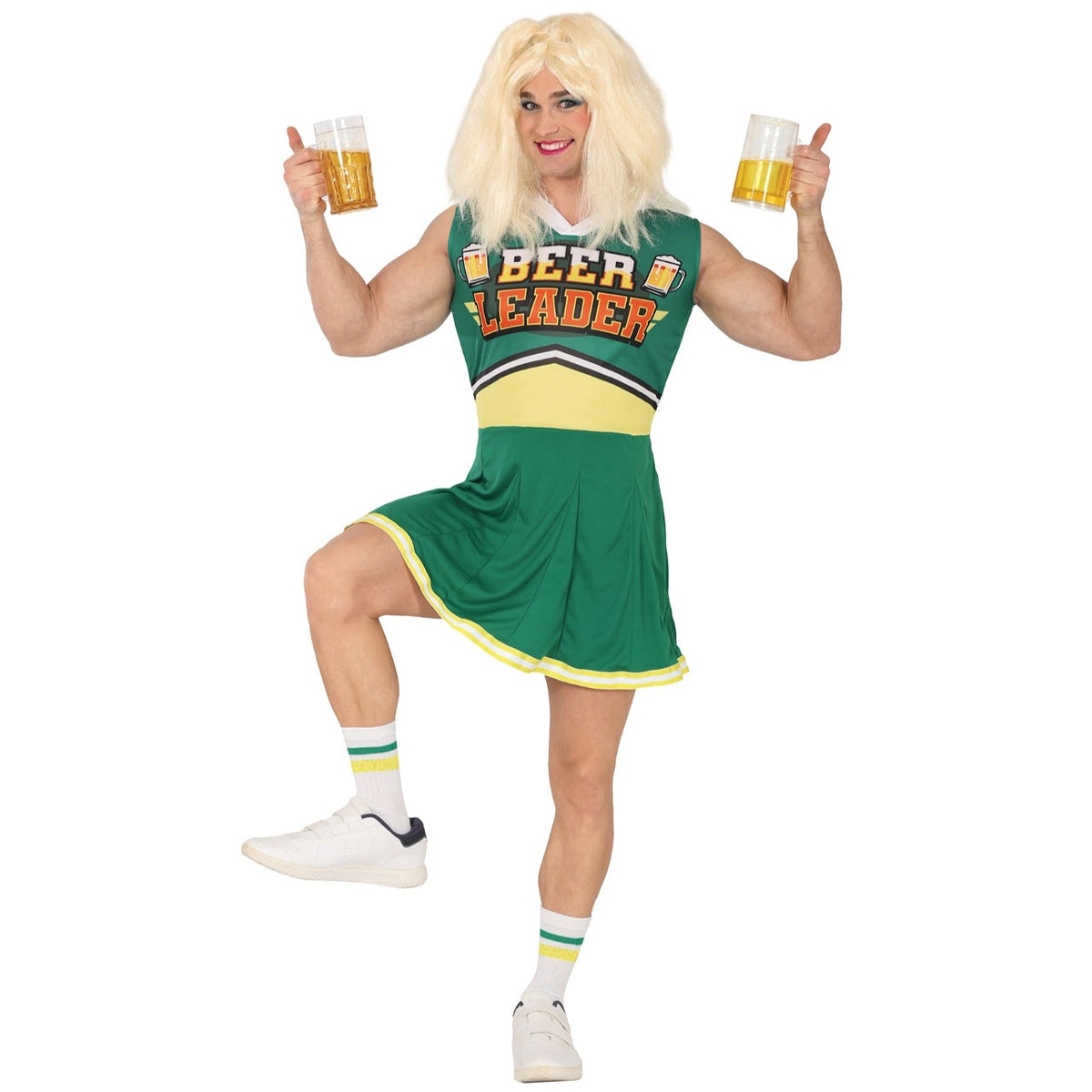Mens Green Beer Cheerleader Costume
