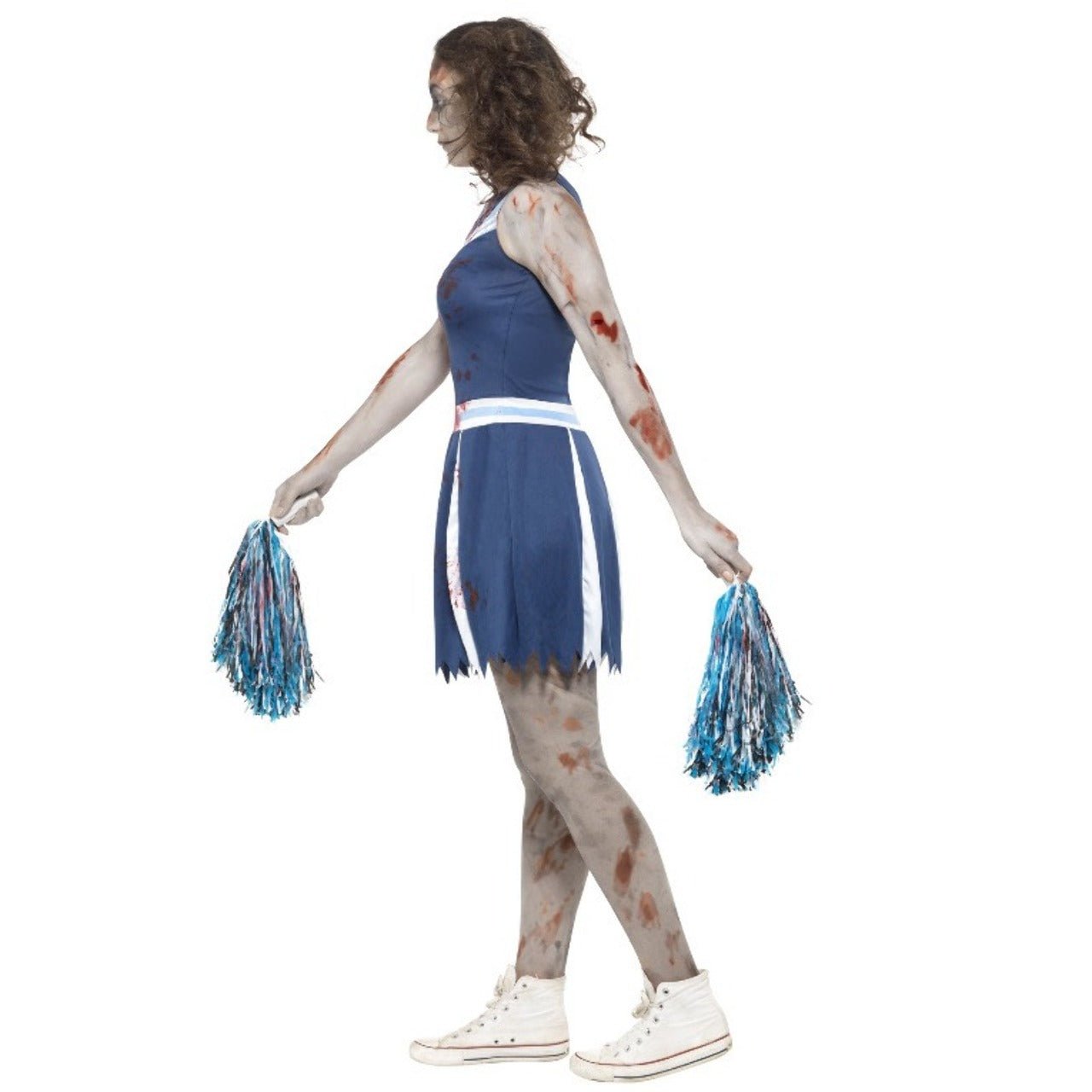 Womens Zombie Cheerleader Pompom Costume