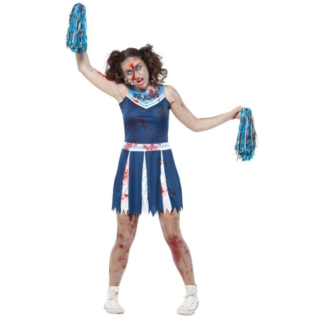 Womens Zombie Cheerleader Pompom Costume
