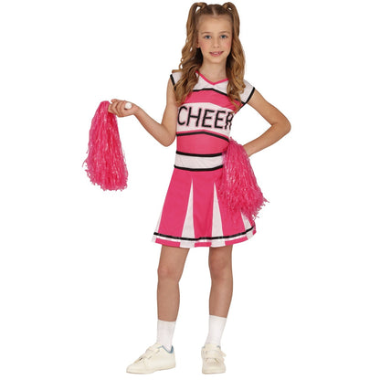 Girls Pink Cheerleader Costume