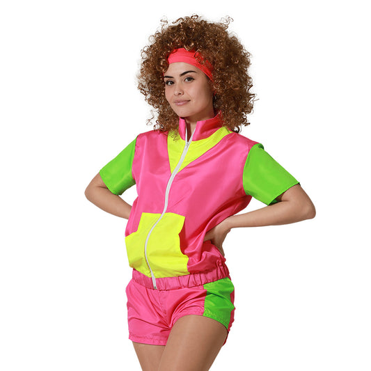 Womens 80s Short Tracksuit Costume