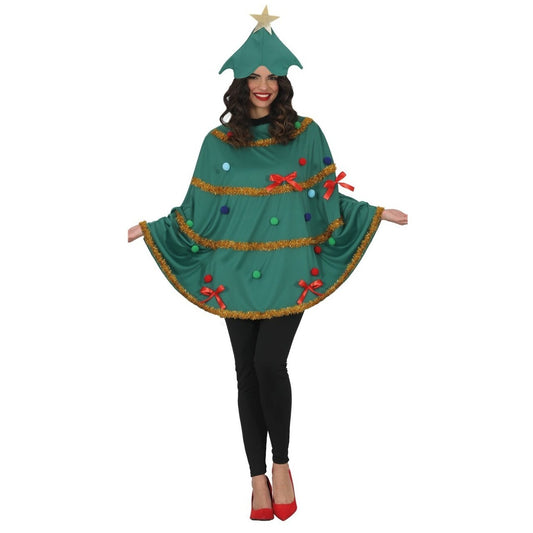 Adult Christmas Tree Poncho Costume