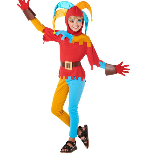 Girls Harlequin Jester Costume