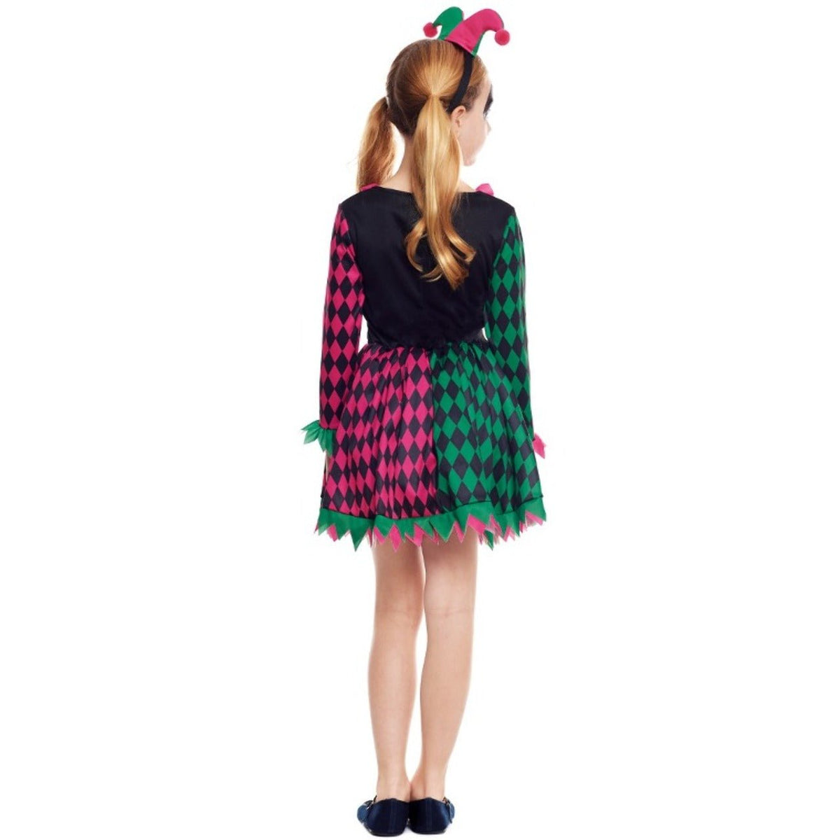Girls Skeleton Harlequin Costume