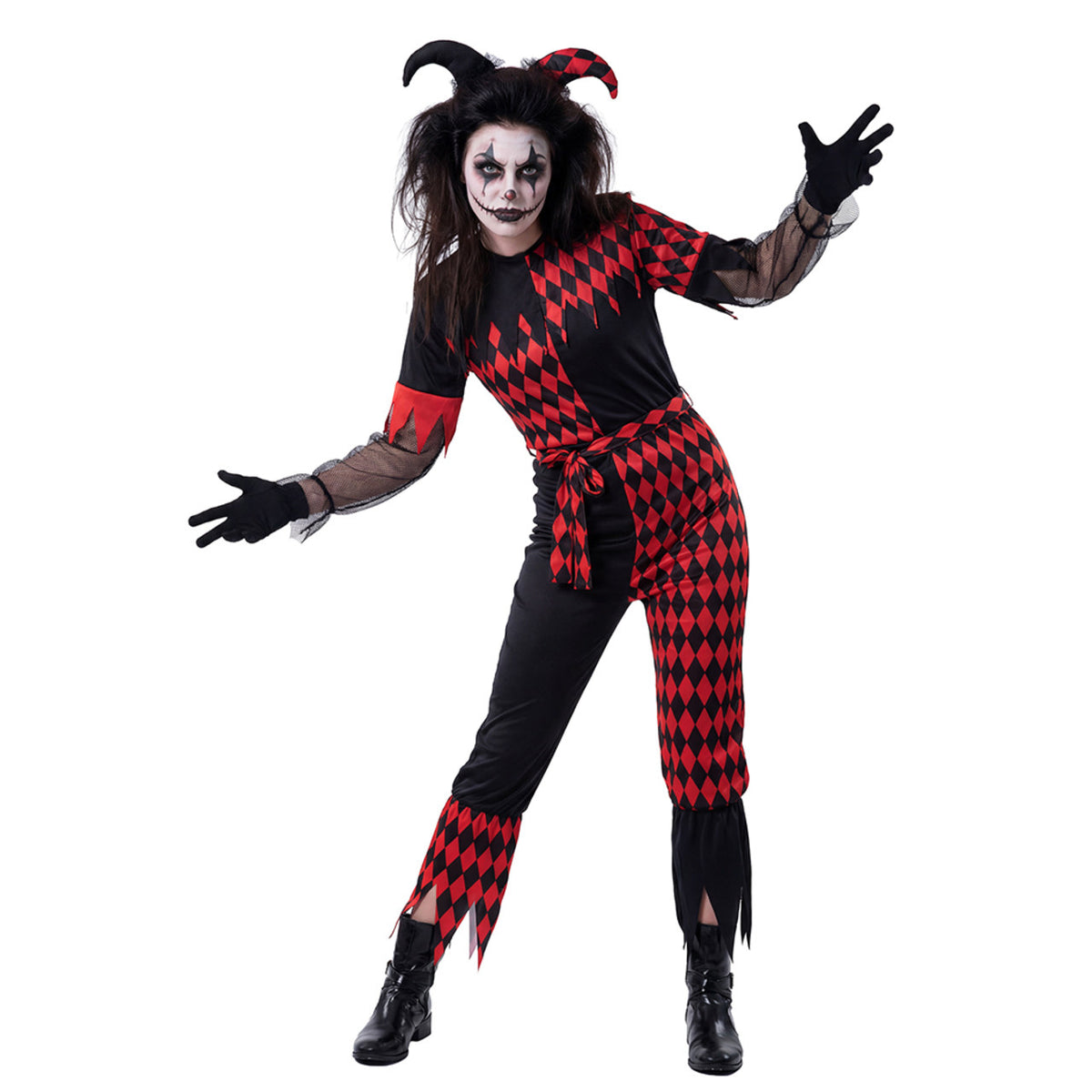 Womens Evil Harlequin Costume