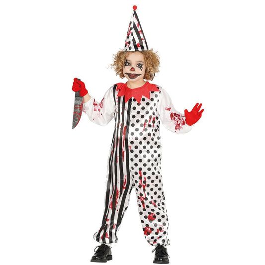 Boys Bloody Harlequin Clown Costume