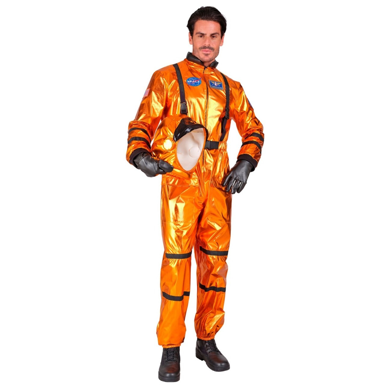 Mens Orange Space Astronaut Costume
