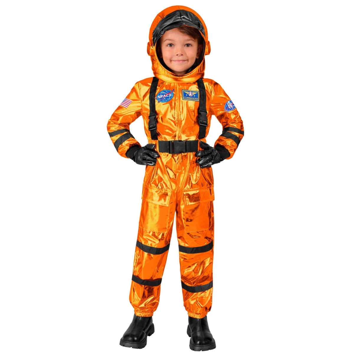 Kids Orange Space Astronaut Costume