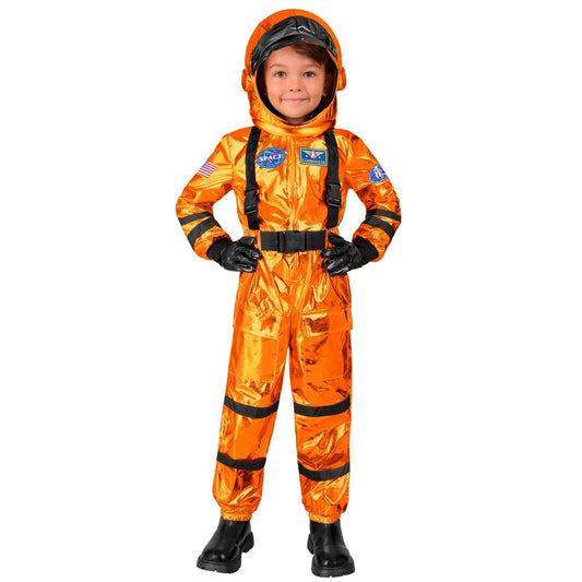 Kids Orange Space Astronaut Costume