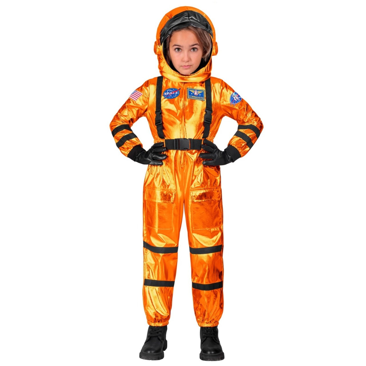 Kids Orange Space Astronaut Costume