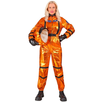 Womens Orange Space Astronaut Costume
