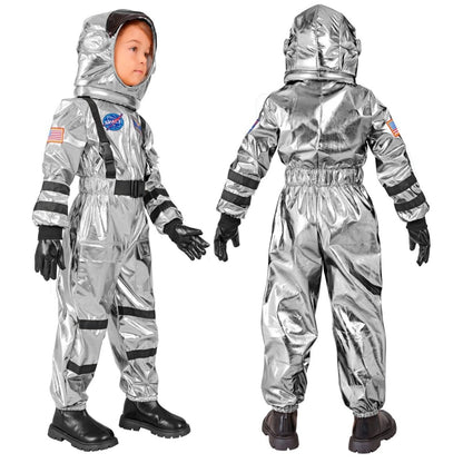 Kids Silver Space Astronaut Costume