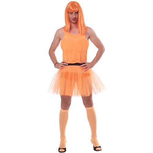 Mens Orange Ballerina Costume
