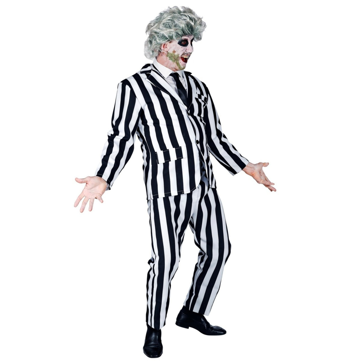 Mens Two Tone Striped Ghost Costume