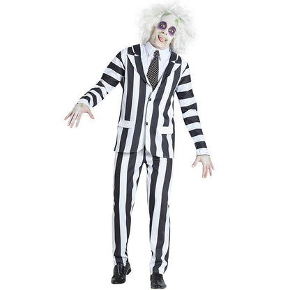 Mens Striped Ghost Costume