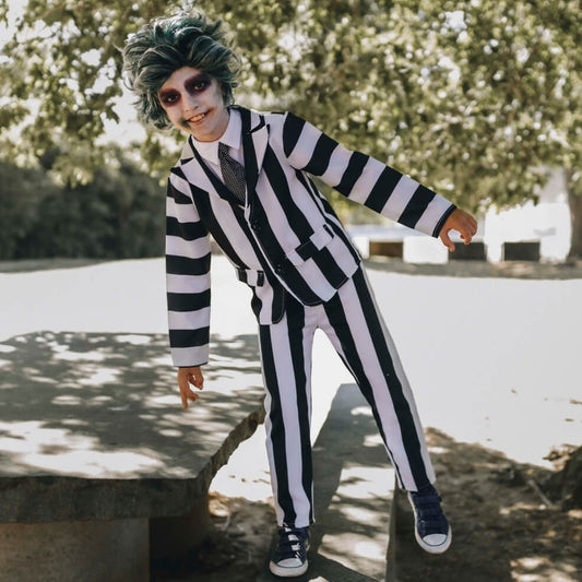 Boys Striped Ghost Costume