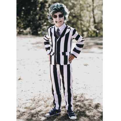 Boys Striped Ghost Costume