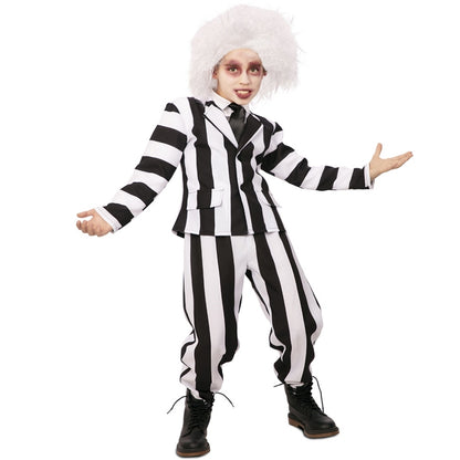 Boys Striped Ghost Suit Costume