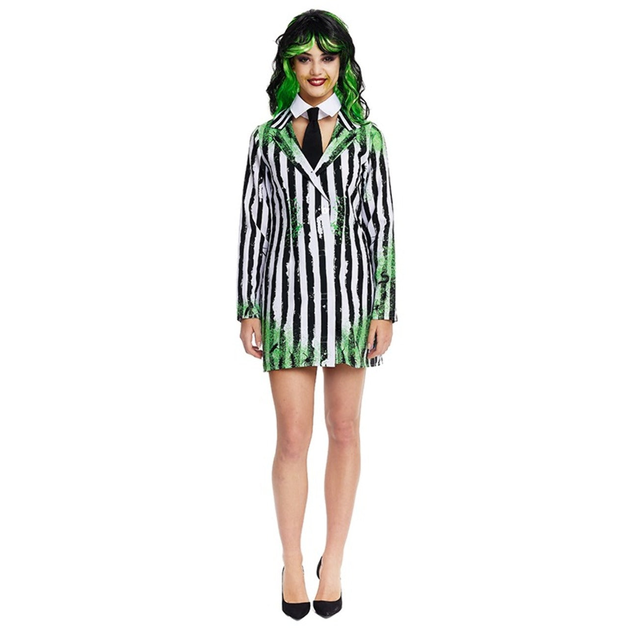 Womens Striped Ghost from Beyond Costume