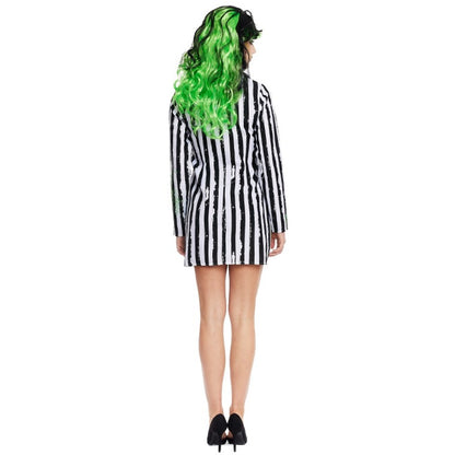 Womens Striped Ghost from Beyond Costume