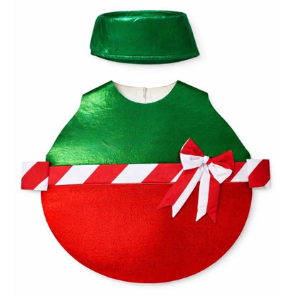 Kids Christmas Bauble Costume with Bow