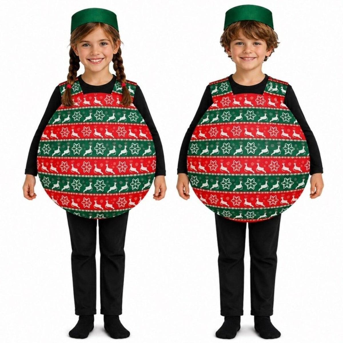 Kids Reindeer Christmas Bauble Costume