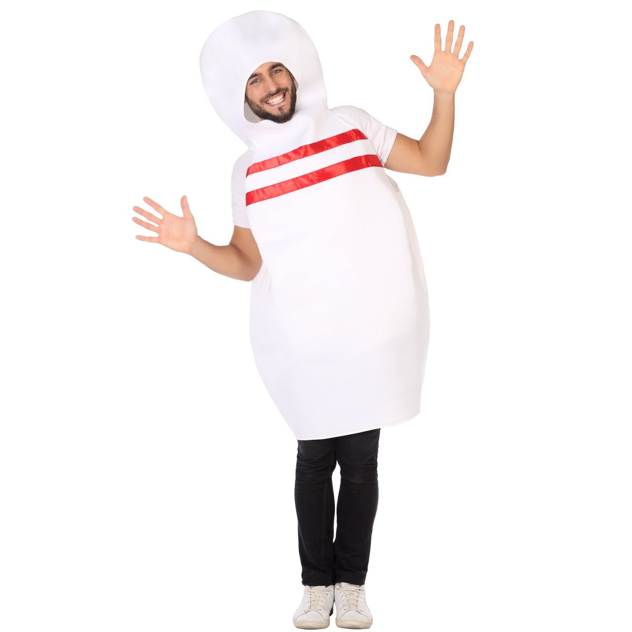 Adult White Bowling Pin Costume