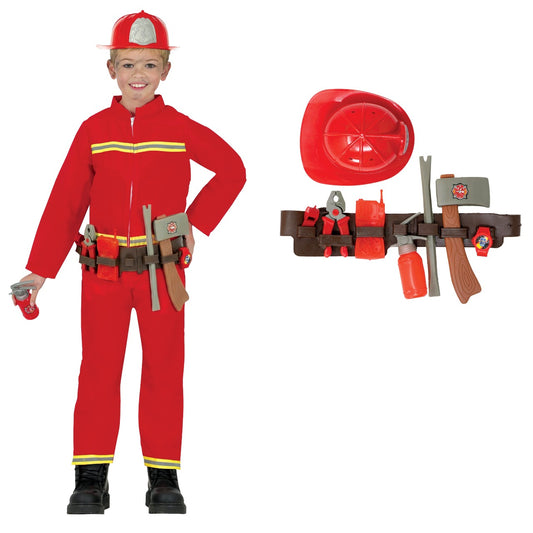 Kids Firefighter Costume with Tools