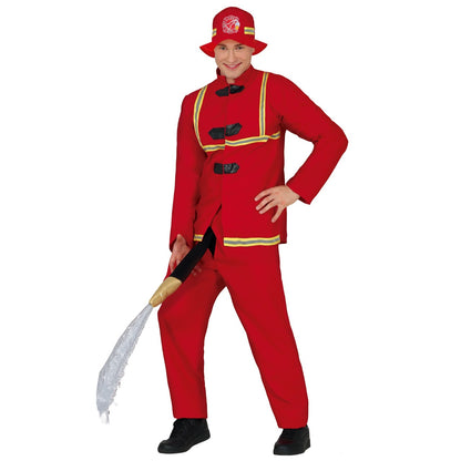 Adult Firefighter Costume with Hose