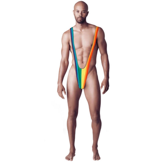 Rainbow Borat Mankini Adult Costume