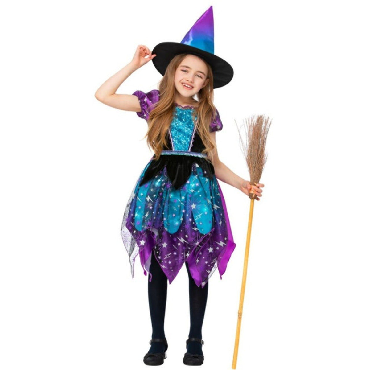 Girls Deluxe Light-up Witch Costume