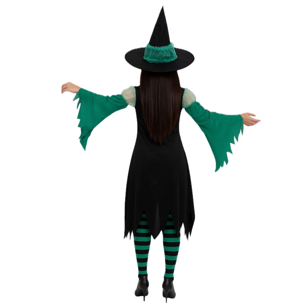 Womens Green Emerald Witch Costume