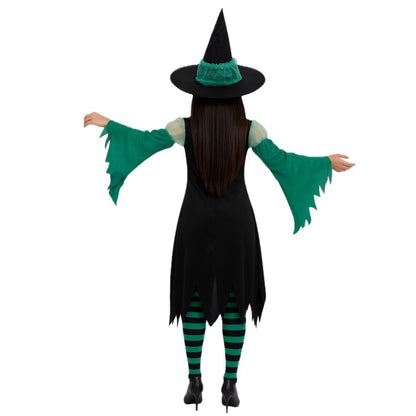Womens Green Emerald Witch Costume