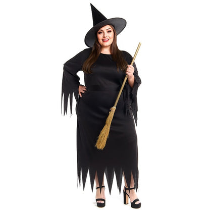 Womens Plus Size Black Witch Costume