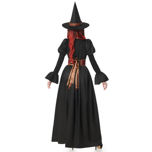Womens Black Witch Corset Costume