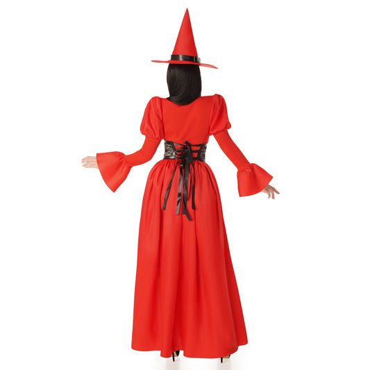 Womens Red Witch Corset Costume
