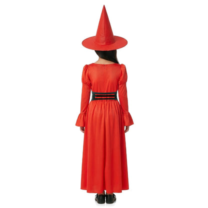 Girls Red Witch Corset Costume