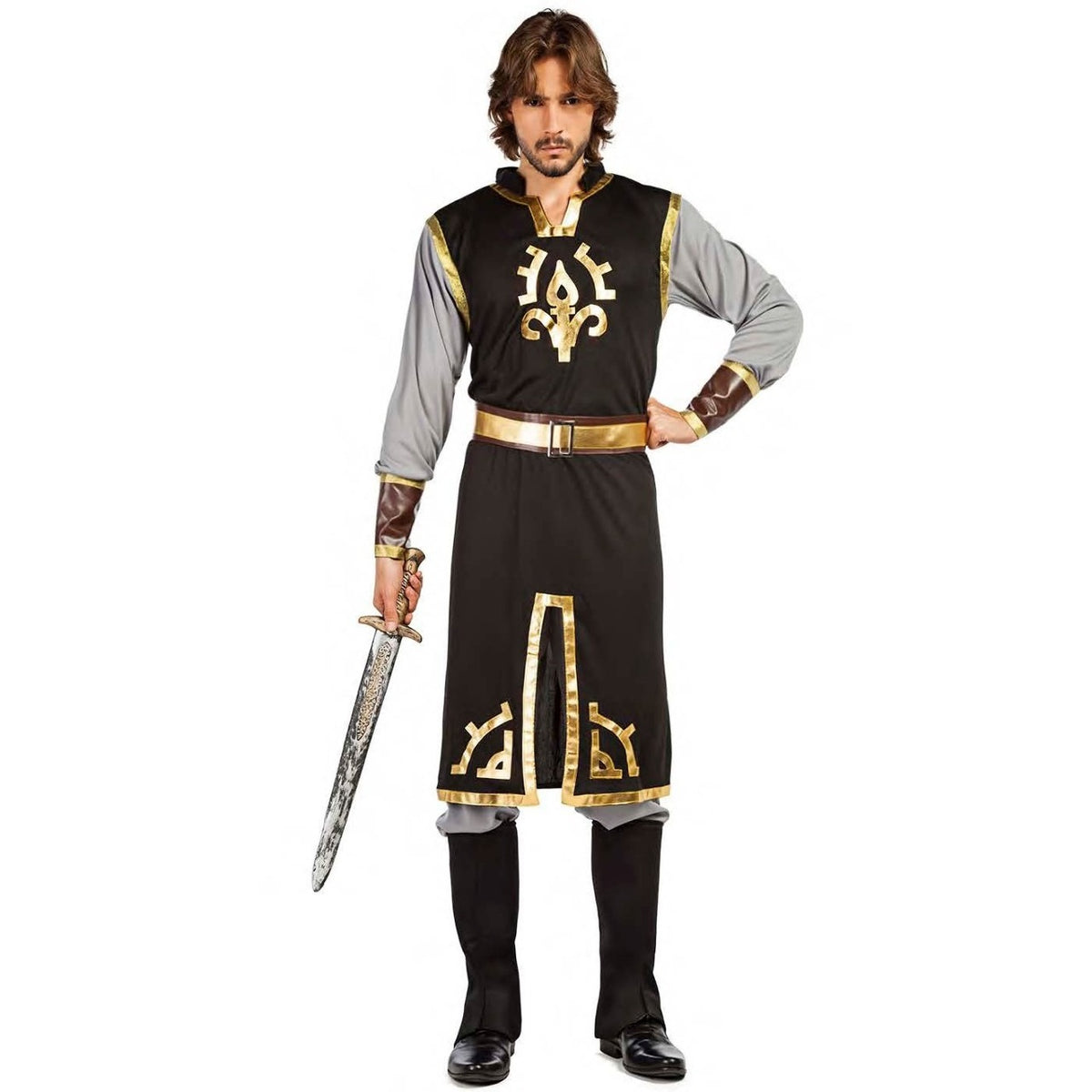 Mens Medieval Knight Carta Costume